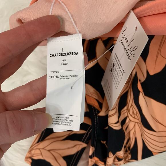 New Cupshe Havana Tropical Plunge Halter Ruched One Piece Swimsuit - Picture 10 of 11